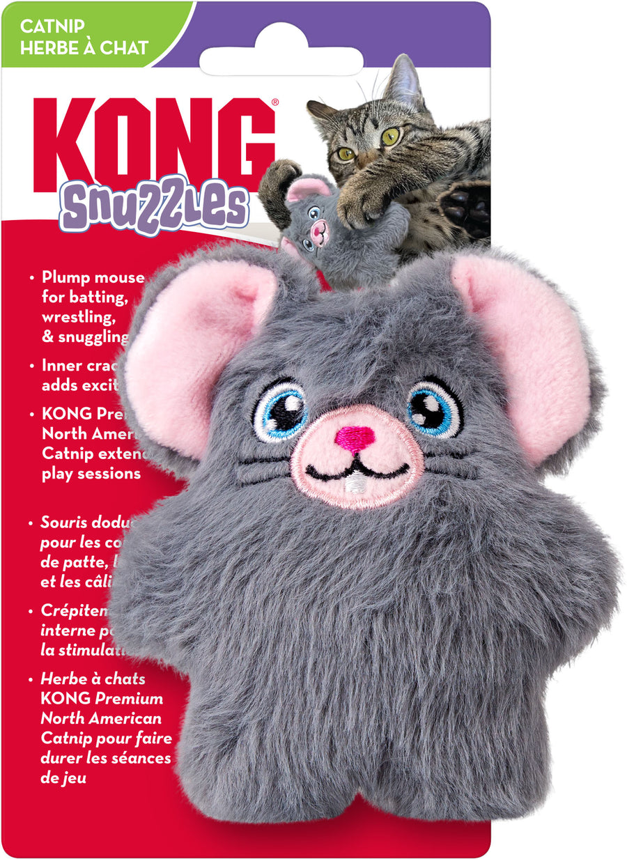 Kong Snuzzles Mouse, Gray - Catnip