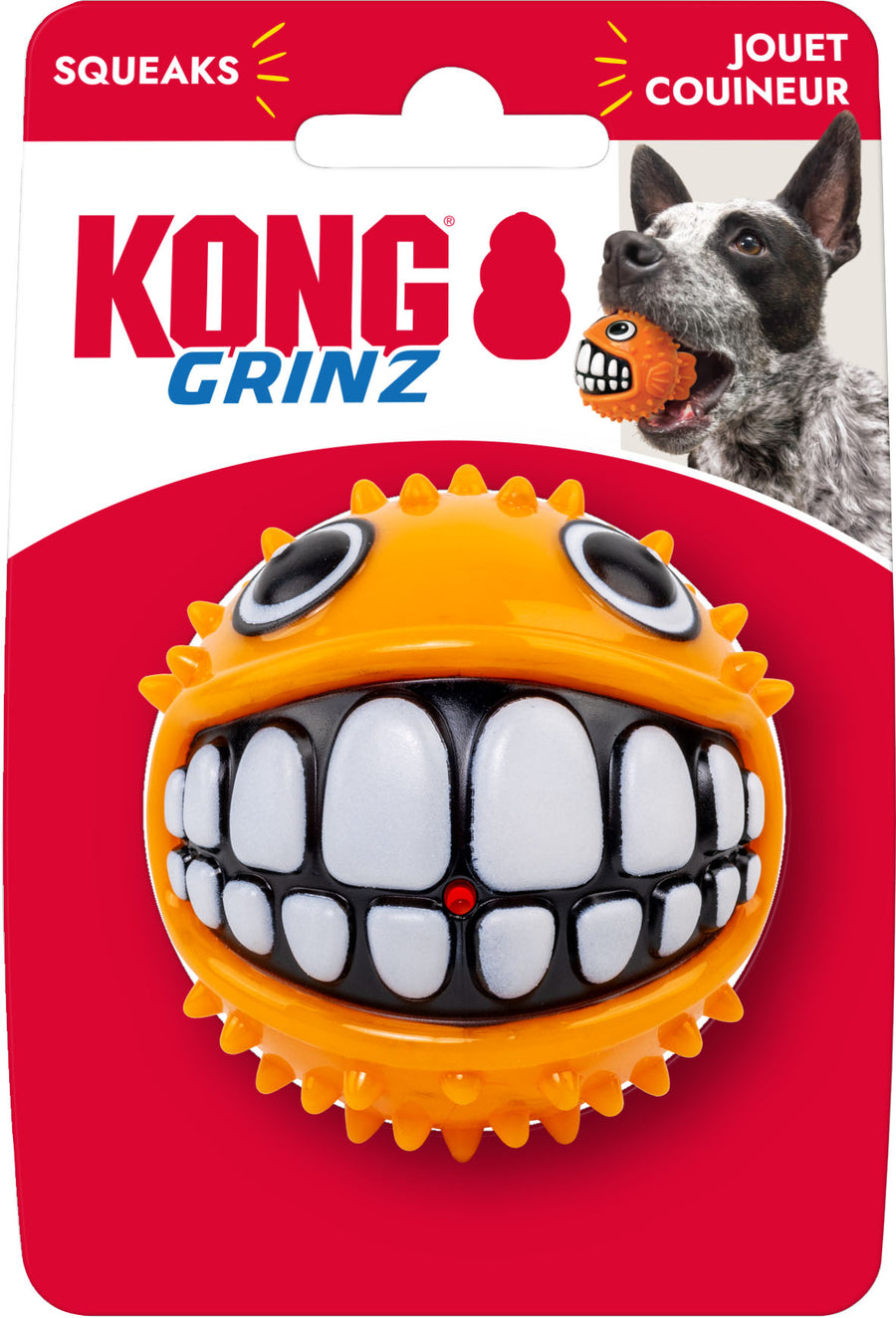 Kong Grinz Puffer Fish, Orange, MD - Rubber