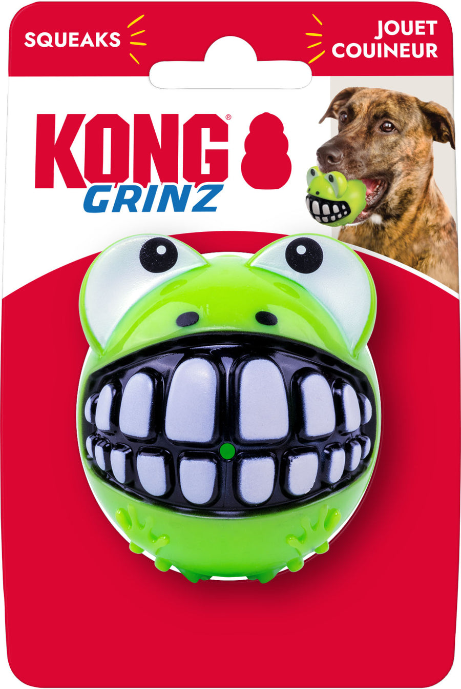 Kong Grinz Frog, Green, MD - Rubber