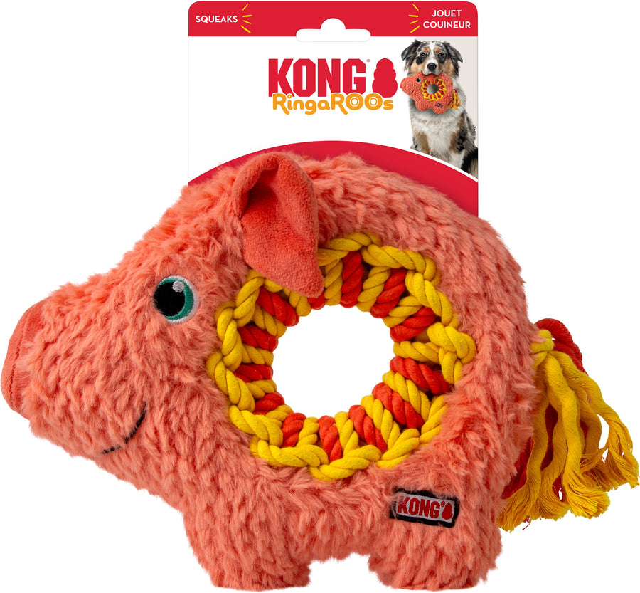 Kong Ringaroos Pig, Orange, MD - Plush
