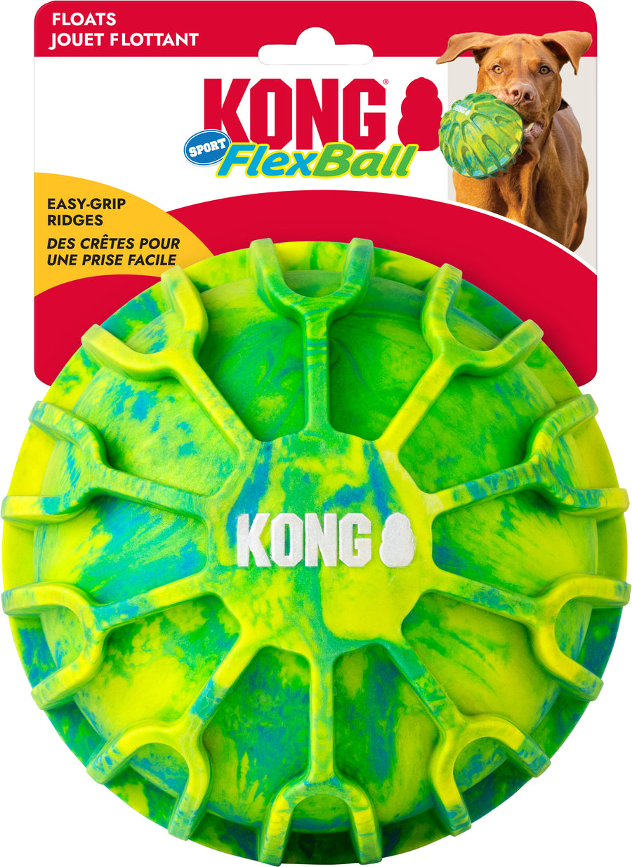 Kong Flexball Sport Ball, Green/Yellow, XL - General