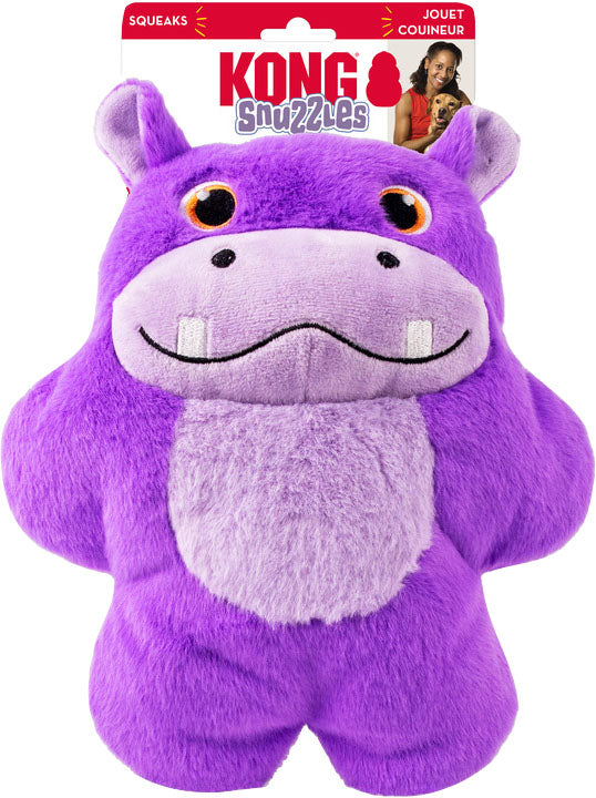 Kong Snuzzles Hippo, Purple, XL - Plush
