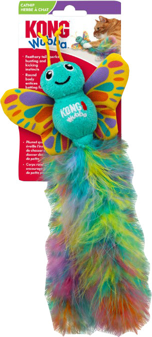 Kong Wubba Butterfly for Cats, Rainbow, O/s - Catnip