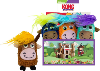 Kong Scrattles Highland Cow Pdq, Assorted, O/s - Catnip