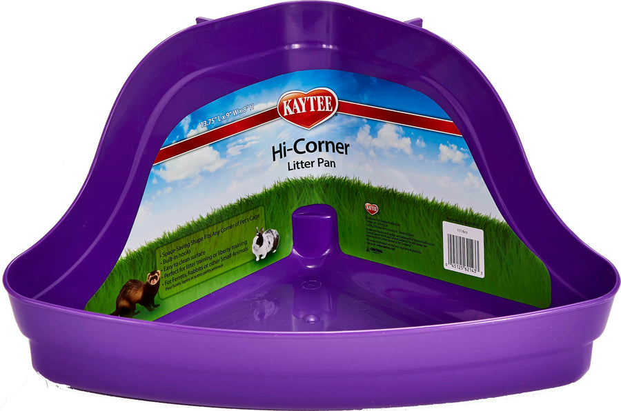 Kaytee Hi-Corner Litter Pan, sm-10x13.75x6.5 in - Litter Pans