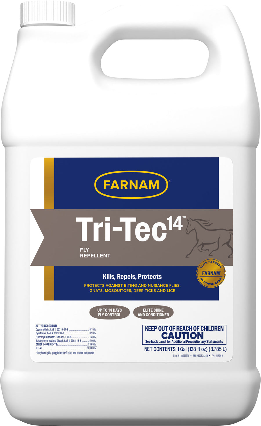 Farnam Tri-Tec 14 Fly Repellent Refill, 1 gal - Ready to Use