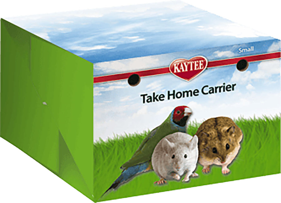 Kaytee Take-Home Box Cardboard Carriers Store Use, sm-4x3x3 in