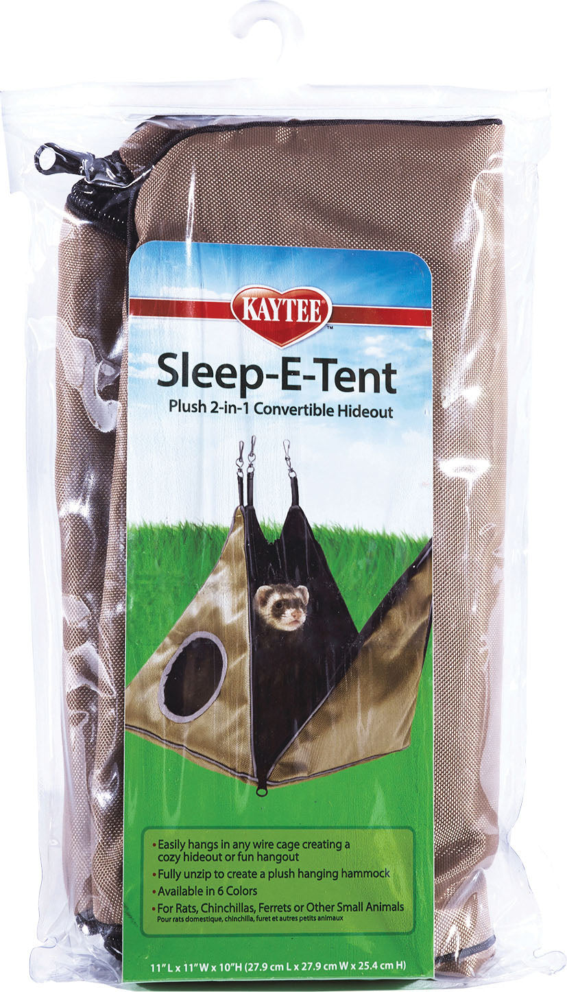 Kaytee Sleep-E-Tent 2-in-1 Convertible Hideout, 11x11x10 in - Beds & Loungers