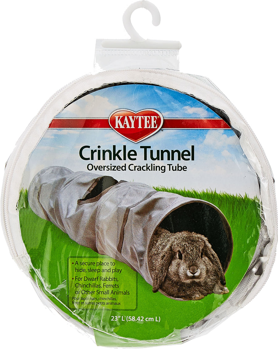 Kaytee Crinkle Tunnel Oversized Crackling Tube, 23 in-6 in Dia - Beds & Loungers