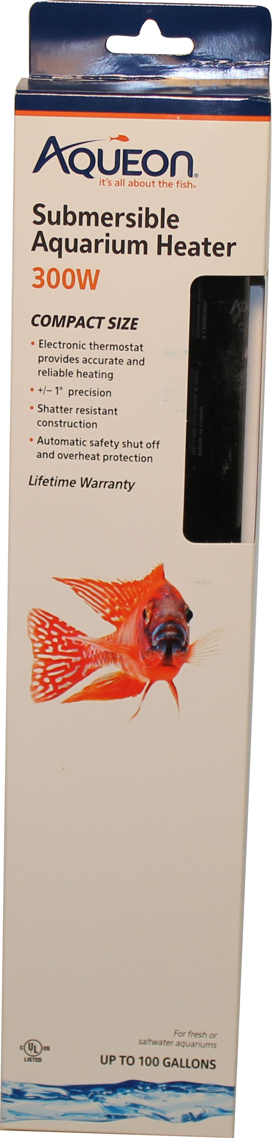 Aqueon Submersible Glass Heater, 300 Watt