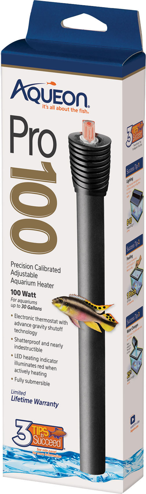 Aqueon Pro Adjustable Heater, 100 Watt - Submersible