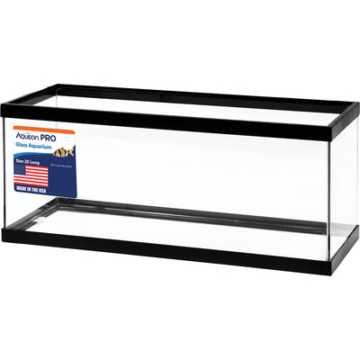 Aqueon Standard Rectangular Aquarium, Black, 20 gal l-30x12x12 in - Black Standard