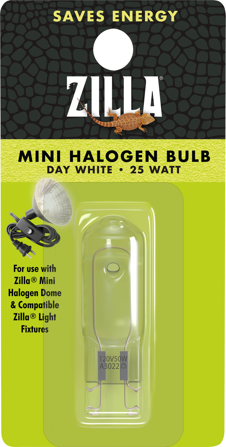 Zilla Day White Mini Halogen Bulb, 25 Watt - Specialty