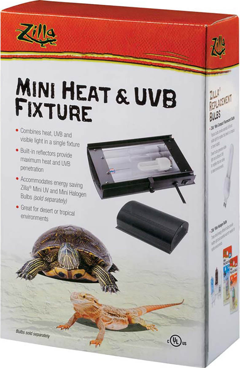 Zilla Mini Heat and Uvb Basking Fixture - Strip Lights