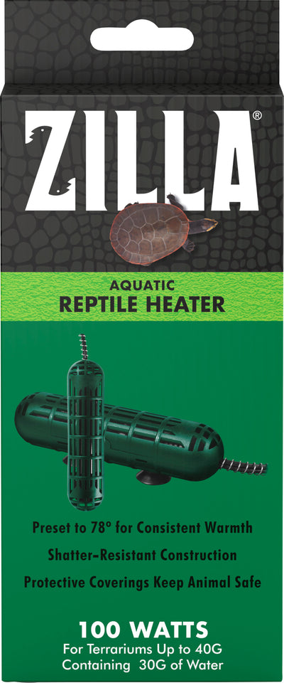 Zilla Aquatic Reptile Preset Heater, 100 Watt-40 gal - Internal Heaters
