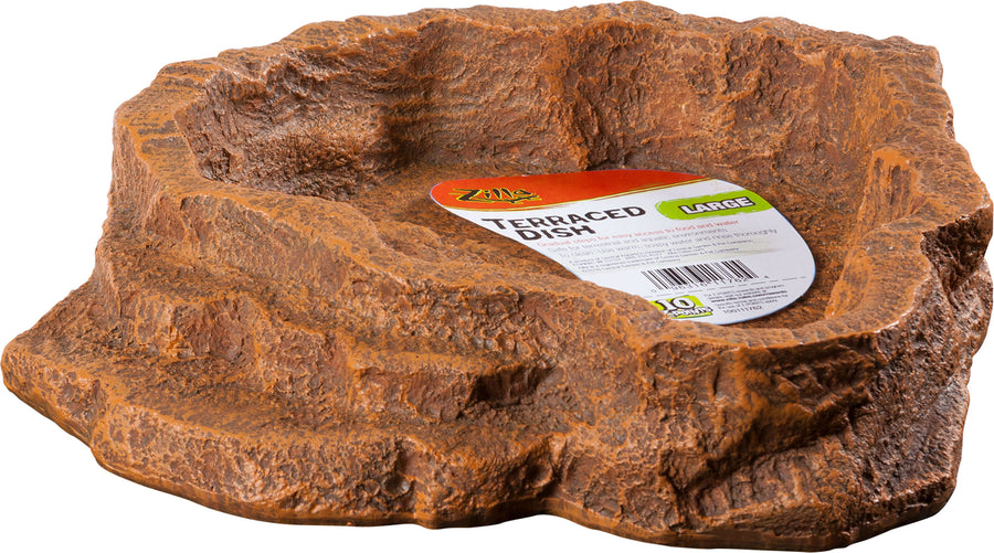 Zilla Terraced Dish, Tan, LG - Dishes