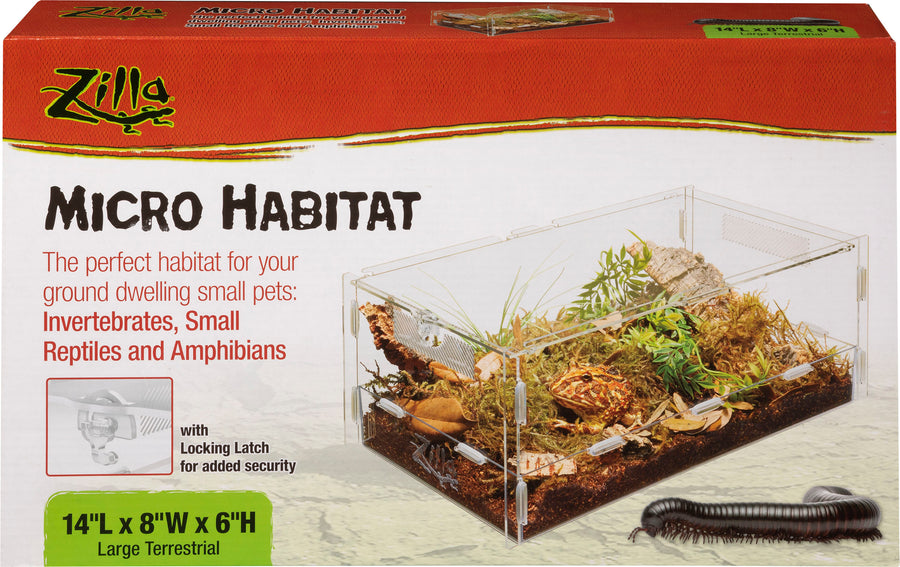 Zilla Micro Habitat Terrestrial, LG - Plastic