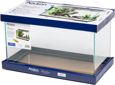 Aqueon Rimless Aquarium, Black, 10 gal-20x10x12 in - Specialty