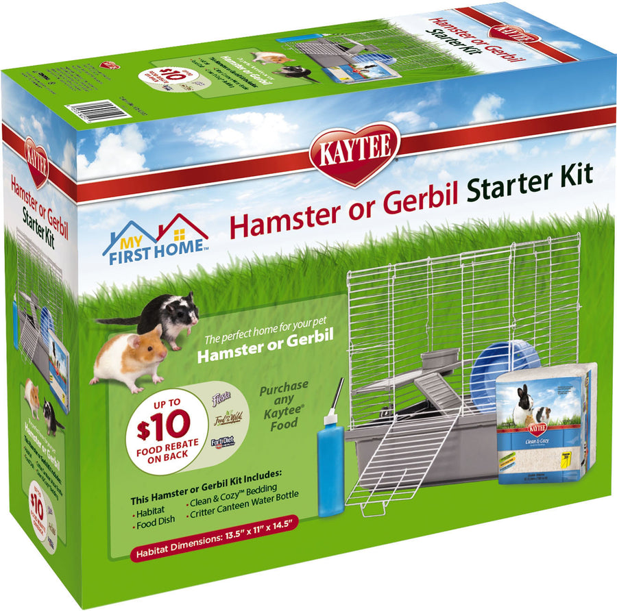 Kaytee My First Home Starter Kit Hamster/Gerbil, 13.5x11x14.5 in - Starter Kits