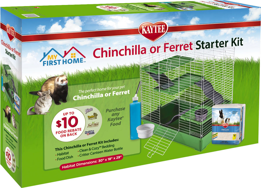 Kaytee My First Home Starter Kit Ferret/Chinchilla, 30x18x29 in - Starter Kits