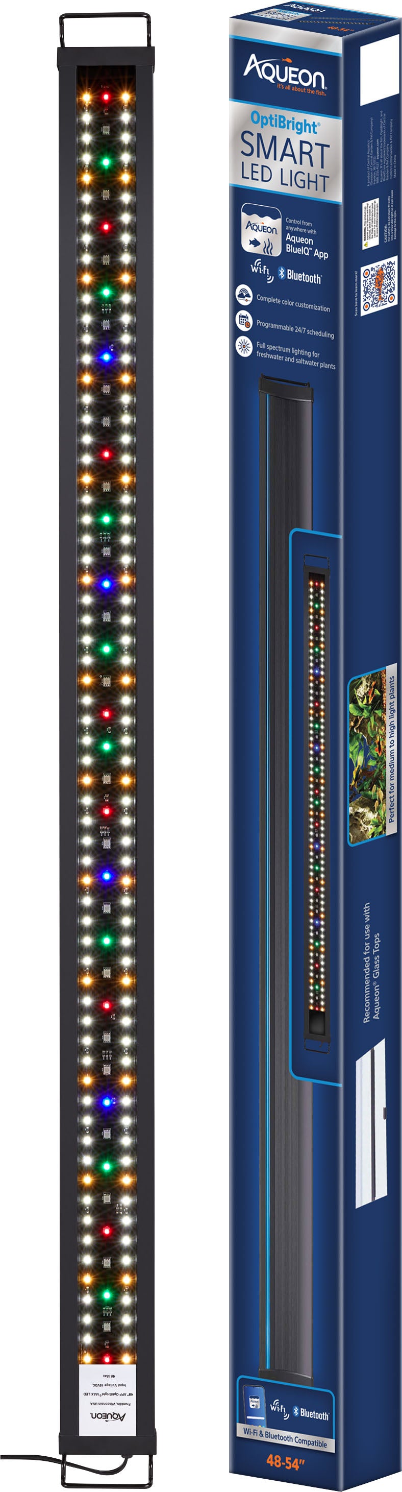 Aqueon Optibright Smart LED Light Fixture, 48-54 in - LED Fixture