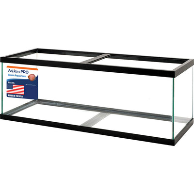 Aqueon Standard Rectangular Aquarium, Black, 55 gal-48x14x21 in - Black Standard