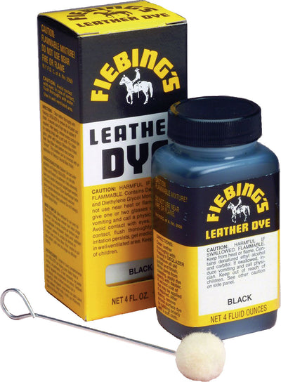 Fiebings Fiebing's Leather Dye, Black, 4 oz - Boot Care & Polish