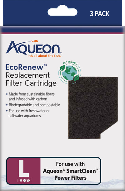 Aqueon Ecorenew Filter Cartridges, LG- 3 pk - Filter Inserts