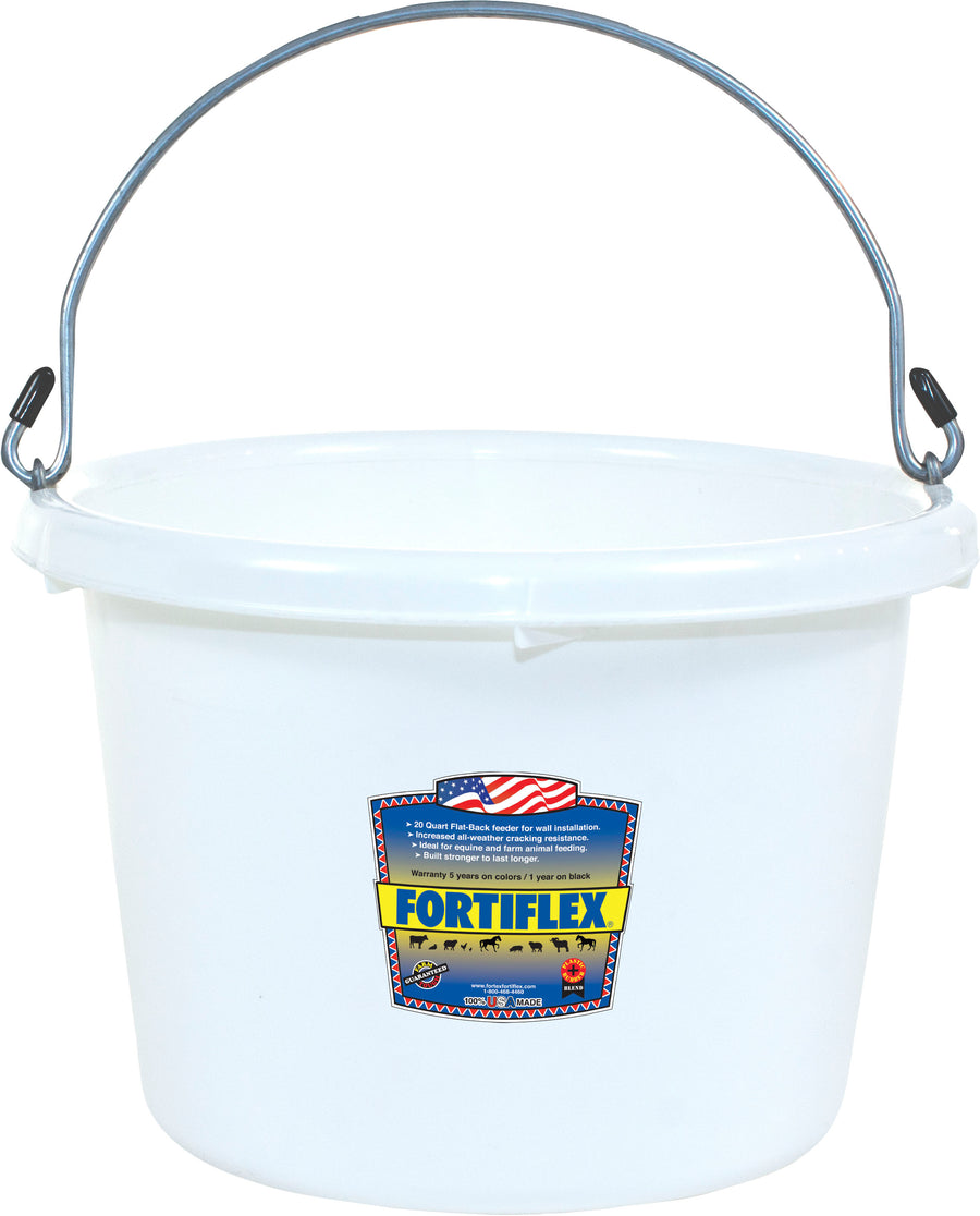 Fortiflex Utility Pail, White, 8 qt - Bucket General