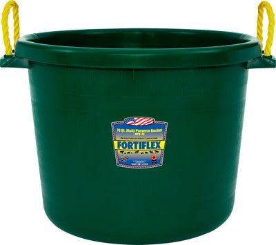 Fortiflex Multi-Purpose Bucket, Green, 70 qt - Tubs