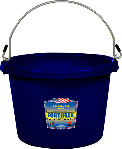 Fortiflex Utility Pail, Sapphire Blue, 8 qt - Bucket General