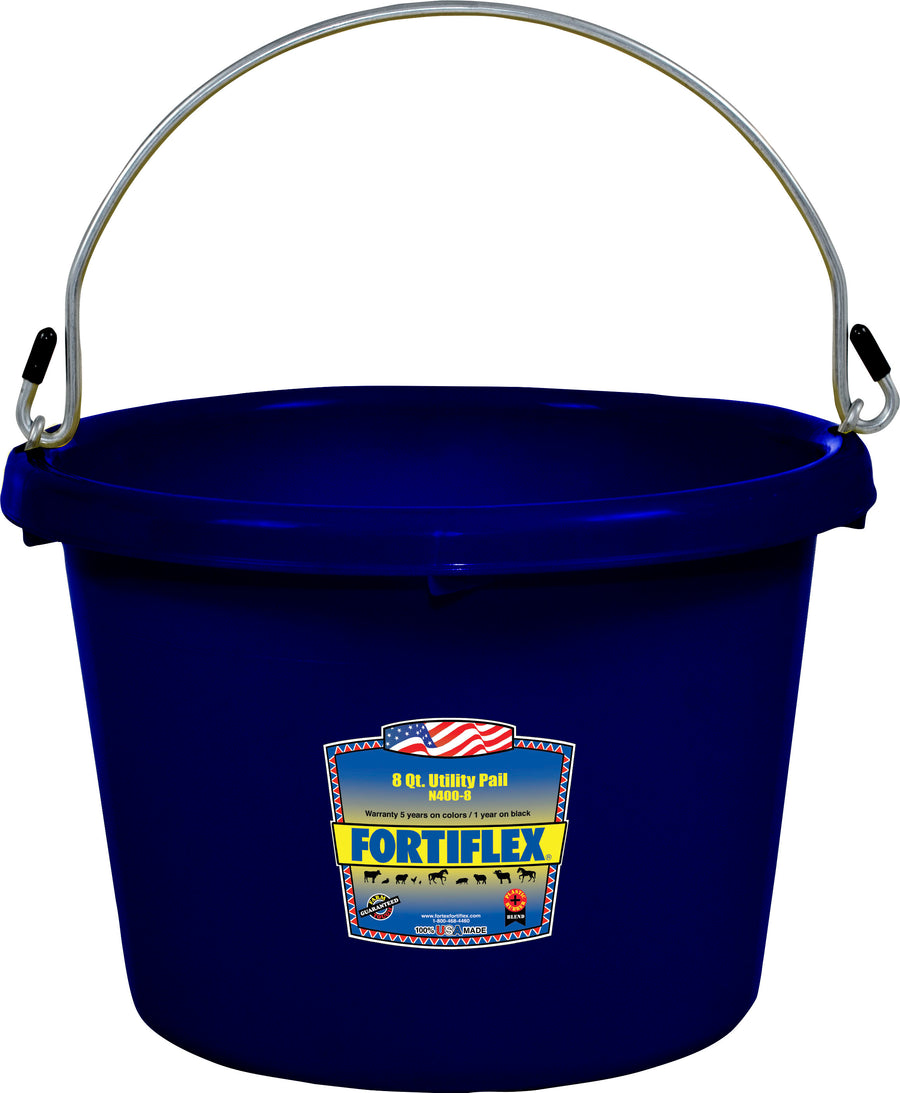 Fortiflex Utility Pail, Sapphire Blue, 8 qt - Bucket General