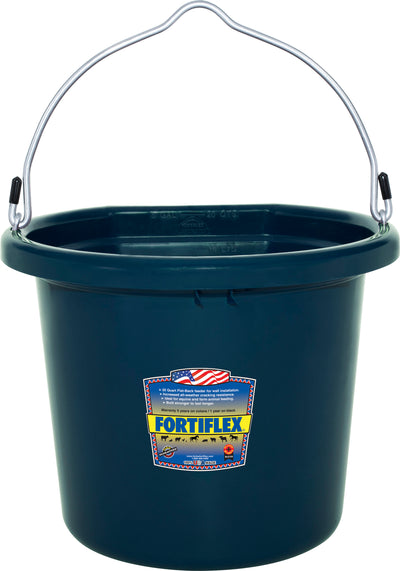 Fortiflex Flat Back Bucket, Hunter, 20 qt - Buckets Flatback