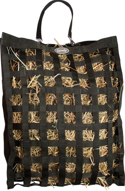 Gatsby All Natural Slow Hay Feeder, Black, 20x27x6.5 in - Hay Bags & Nets