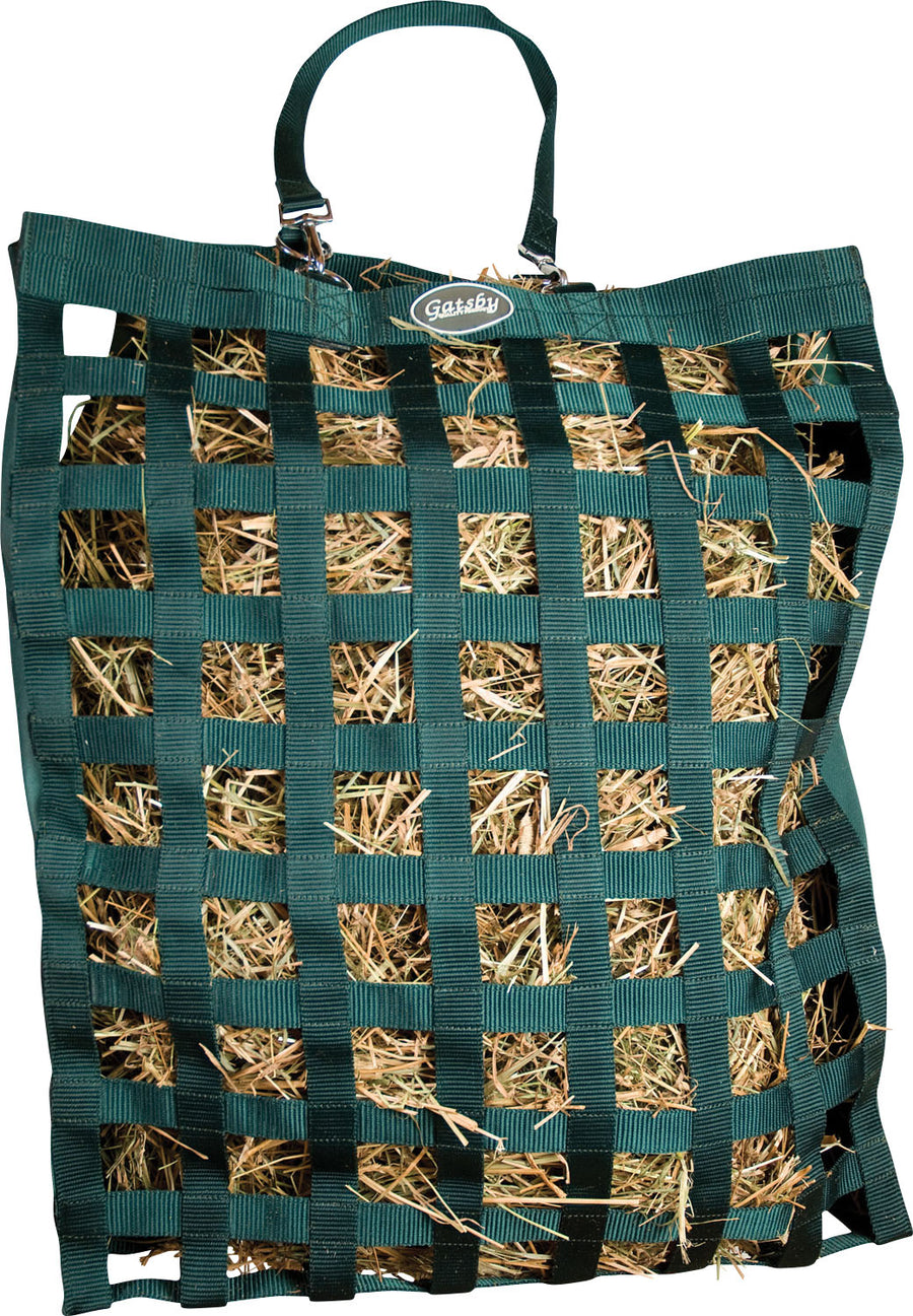 Gatsby All Natural Slow Hay Feeder, Hunter Green, 20x27x6.5 in - Hay Bags & Nets