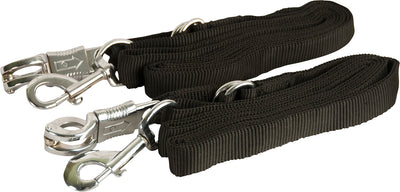 Gatsby Adjustable Nylon Cross Ties W/Panic Snap, Black, 5-9 ft