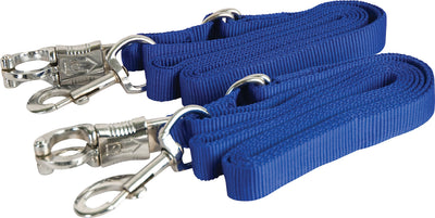 Gatsby Adjustable Nylon Cross Ties W/Panic Snap, Royal Blue, 5-9 ft