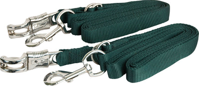 Gatsby Adjustable Nylon Cross Ties W/Panic Snap, Hunter Green, 5-9 ft