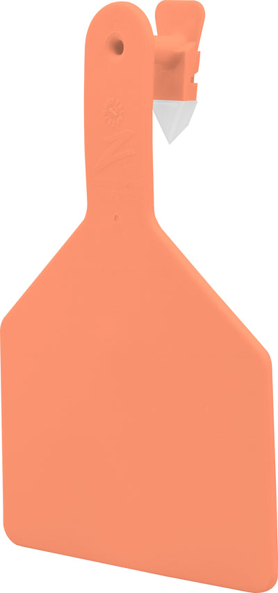 Z Tags Blank Ear Tags Cow, Orange, 25 ct