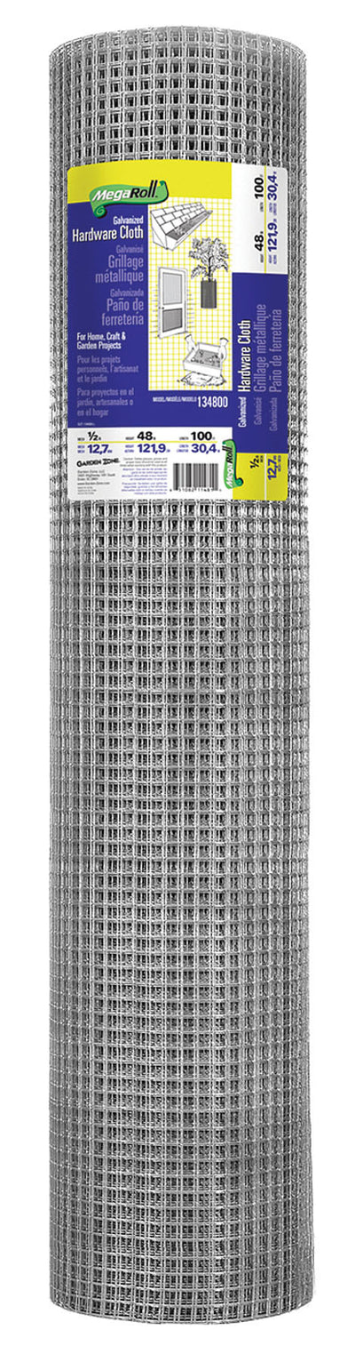Garden Zone Hardware Cloth 1/2 Inch, 1/2x48 in x 100 ft