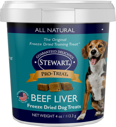 Stewart Pro-Treat Freeze Dried Dog Treats, Beef Liver, 4 oz - Soft Treats