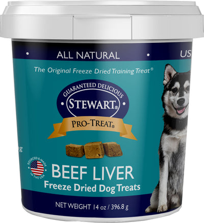Stewart Pro-Treat Freeze Dried Dog Treats, Beef Liver, 14 oz - Soft Treats