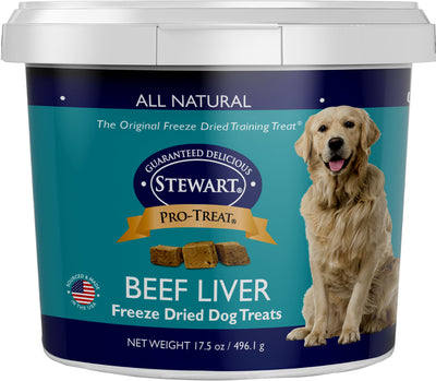 Stewart Pro-Treat Freeze Dried Dog Treats, Beef Liver, 17.5 oz - Soft Treats