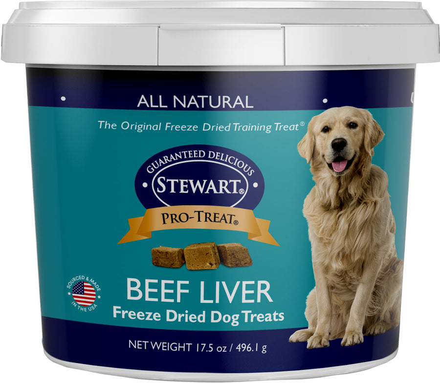 Stewart Pro-Treat Freeze Dried Dog Treats, Beef Liver, 17.5 oz - Soft Treats