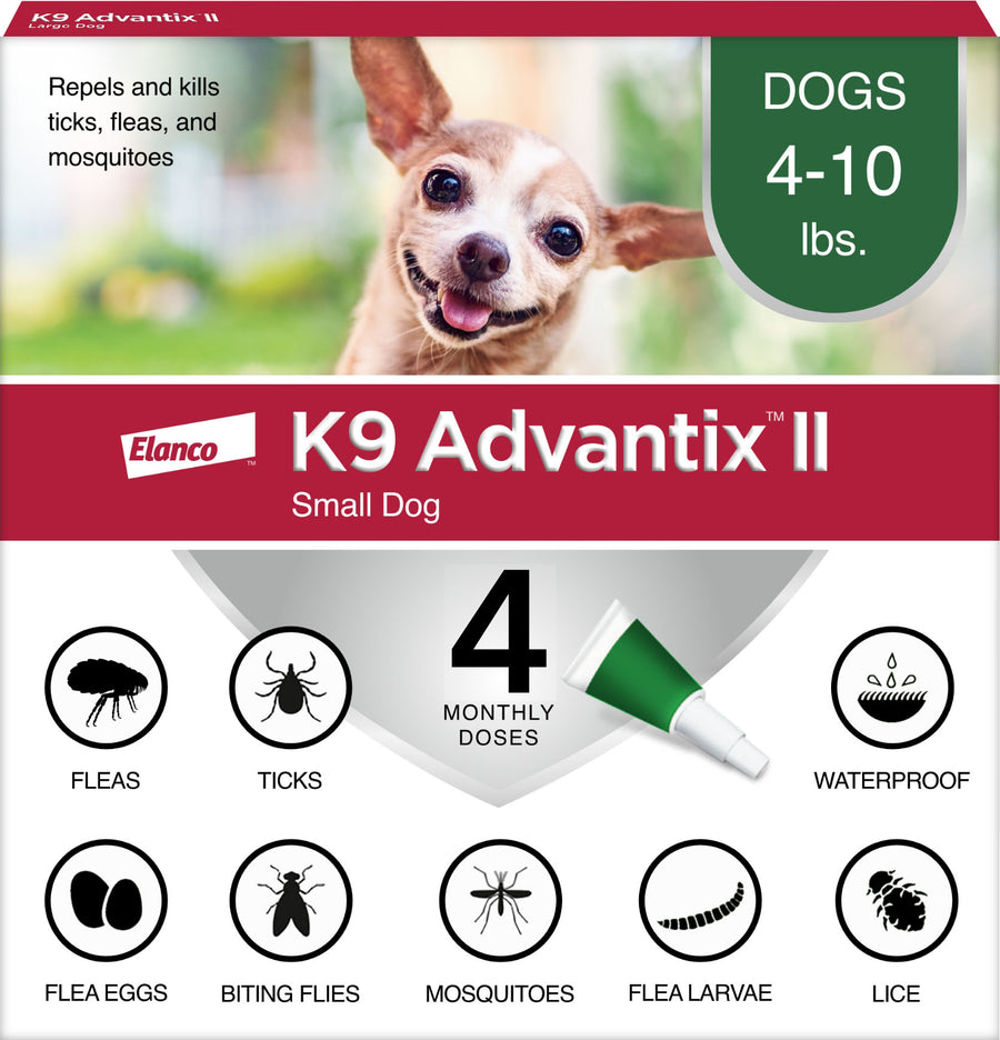 K9 Advantix II, 0-10 lb-4 pk - Topicals
