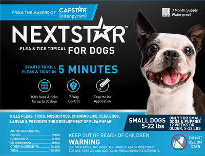 Nextstar Flea & Tick Topical for Dogs, 5-22 lb-3 ct - Topicals