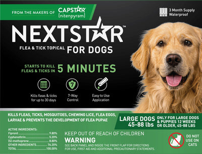 Nextstar Flea & Tick Topical for Dogs, 45-88 lb-3 ct - Topicals