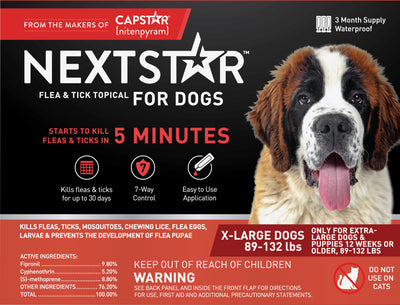 Nextstar Flea & Tick Topical for Dogs, 89-132 lb-3 ct - Topicals