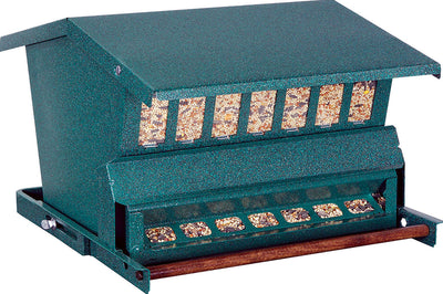 Original Absolute Squirrel-Resistant Feeder, Green, 15 lb Cap - Squirrel Proof All Metal Feeder