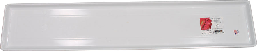 Novelty Countryside Flower Box Tray, White, 36 in - Saucer Basic